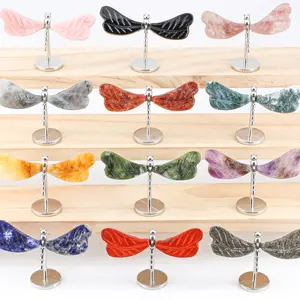 【Higher Crystal】1 pc Crystal Dragonfly Decorations - Natural Crystal Ornaments | Colorful & Meaningful
