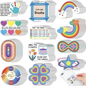 12 PC Sensory Stickers - Promotes Calmness & Relaxation for Back of Phones, Laptops, Notebooks - Textured with 12 Different Sensory Sticker Patterns Tactile Input Stimulation Concentration