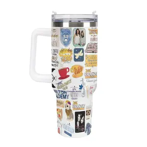 Gilmore Girls Tumbler 40oz, Stars Hollow Tumbler, Coffee Tumbler, Luke’S Diner Tumbler Gift, Gift for Gilmore Fan, Insulated Drinkware, Gilmore Girls Luke's Dinner Drink Cup 40oz