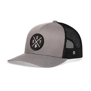 Detroit Trucker Hat  |  Gray-Black DET X Snapback