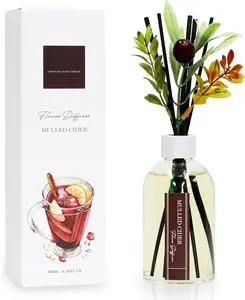 Christmas Tree Diffusir Oil Cinnamon, Mulled   Oil with Sticks, Winter Candy Scented Reed Diffuser,   Decor