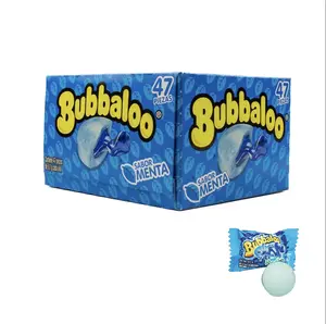 Bubbaloo Mint Menta Flavor Liquid Filled Bubble Gum 47 Pieces