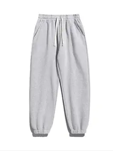 Men's Solid Color Cuffed Drawstring Sports Sweatpants, Suitable for Autumn and Winter, Also Suitable for Four Seasons Home Wear