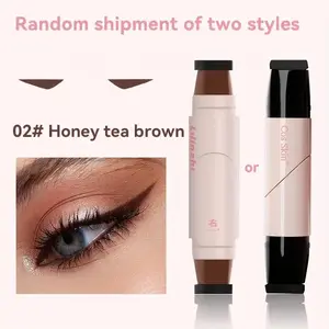 Twist-up eyeliner stamp pen, waterproof and sweat-resistant without smudging, one-stamp shaping, dual-ended integrated stamp, a must-have daily cosmetic for beginners, suitable for all skin types.