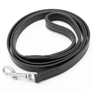 Jeffers Black Padded Leather Pet Leash
