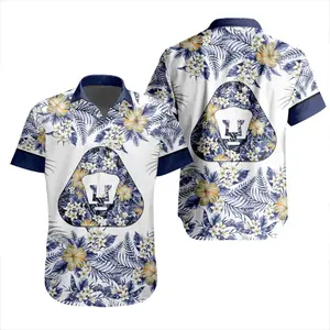LIGA MX Pumas UNAM Special Hawaiian Design Button Shirt ST2301