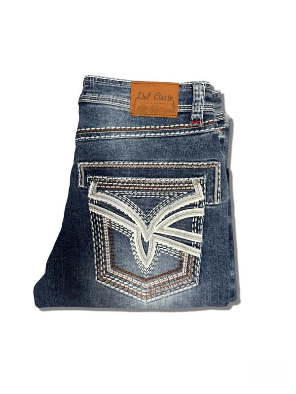 Mens Del Oeste Dark Blue Jeans