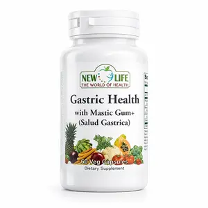 New Life Gastric Health, Slippery Elm Bark, Mastic Gum Powder, 60 Veg Capsules, Dietary Supplement