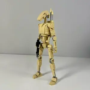 New MOC yellow robot model home decor building blocks for boys as holiday gifts