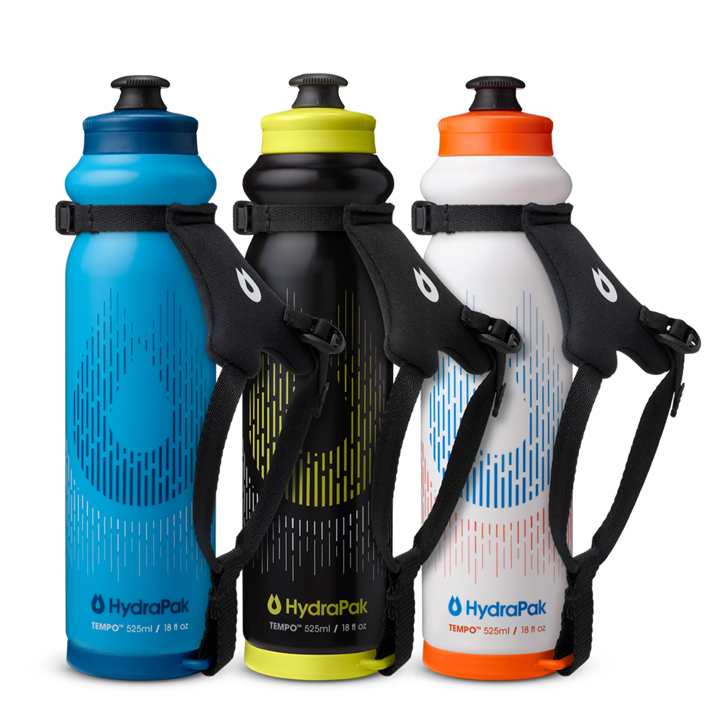 HydraPak Tempo Pro 525ml - Handheld Running Squeeze Bottle for Training and Race Day Hydration with Removable Strap