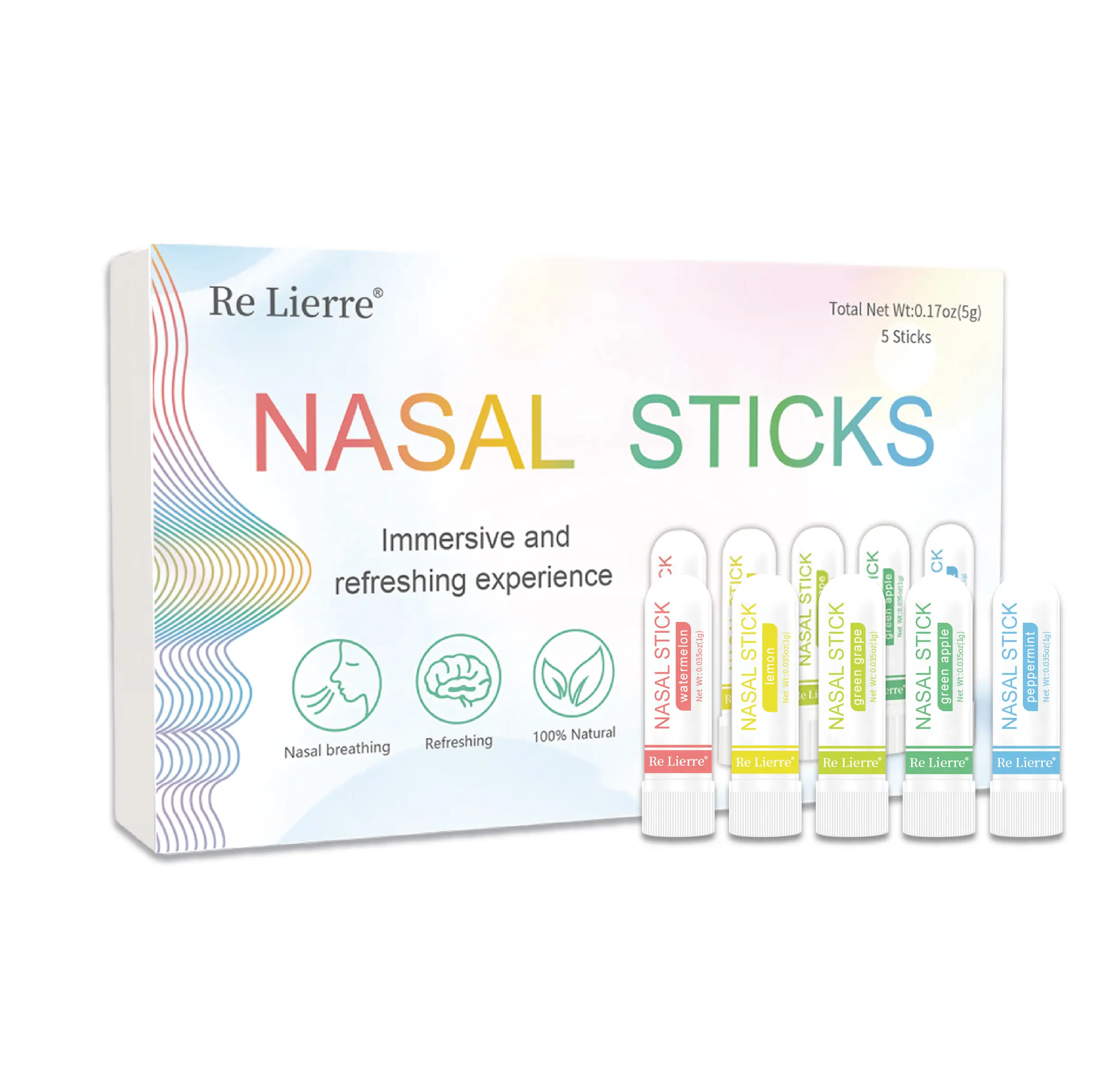 Re Lierre Nasal Sticks - Immersive & Refreshing Experience - 5 Sticks