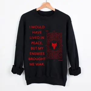 Made in USA Red Rising Quote Sweatshirt, Darrow I Would Have Lived in Peace Crewneck Pullover, Howlers Wolf Pack Sweater, Sci Fi Fantasy Bookish Apparel, Gift for Red Rising Fans