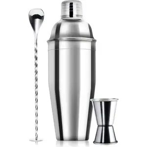 24oz Cocktail Shaker Bar Set-Professional Margarita Mixer Drink Shaker Professional Stainless Steel Bar Tools Built-in Bartender Strainer for Martini Kit