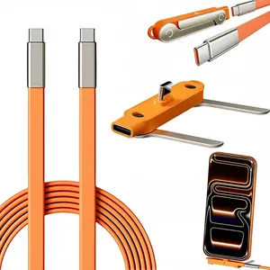 Summerwins 240W Multi-Functional Fast Charging Cable with Phone Stand, Compatible with iPhone 15/16/17, Mobile Phones and Tablets, Ideal for Gaming
