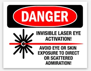 3"x2.5" LASER EYE Sticker - Perkins Builder Brothers