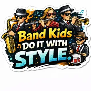 Band Kids Do It With Style Die-cut stickers