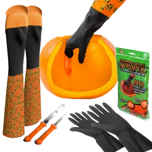 2-Pack Adult Pumpkin Glove Scraper Bundle Kit Cleaning