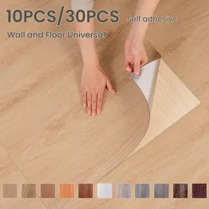 10/30pcs wood grain Wood Pattern stickers, thickened self-adhesive wear-resistant material, available in multiple color tones, easy to peel and paste, easy to cut and DIY creative splicing, for indoor floor or wall decoration and renovation, Durable Pvc