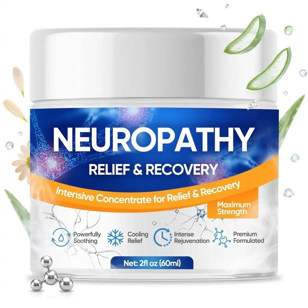 Maximum Strength Neuropathy Relief & Recovery Cream – Intensive Soothing Concentrate for Hands, Feet & Joints – Cooling Comfort with Aloe, MSM & Arnica – Fast-Acting Non-Greasy Formula for Nerve Support – 60ml / 2 fl.oz, Therapeutic