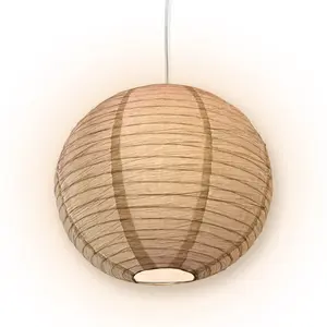 LANTERN + CORD + COLOR BULB | White Fine Line Premium Paper Lantern, Extra Sturdy with Pendant Cord Combo Kit, Switch, E12, Fuchsia / Hot Pink Bulb