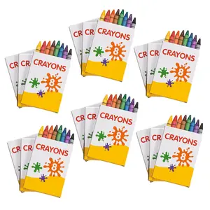 3 1/2" Bulk 288 Boxes of 8-Color Classic Pointed Crayons