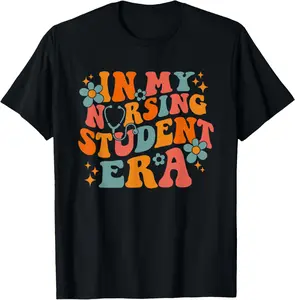 100% cotton Unisex In My Nursing Student Era Nursing School Future Nurse RN T-Shirt
