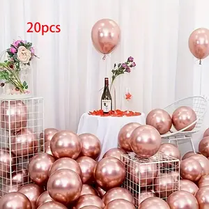 Metallic Latex Balloons, 20/100 Pack, Thickened Decorations for Weddings, Birthdays, Valentine's Day, Halloween, Christmas Parties