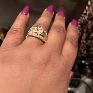 Fashion Artificial Crystal Decorated Ring, Statement Rings, Wedding Engagement Party Accessories for Women, Trendy Accessories for Party and Daily Life