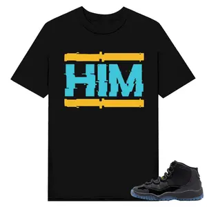 HIM, AJ Gamma Blue 11s Matching Tee, Shirt To Match sneaker