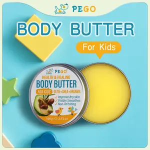 PEGO Body Butter for Kids - Prevents Cracked Skin Cream, Nourishing and Moisturizing Kids Body Cream - Formula Rich in Shea Butter, Olive Oil, and Vitamin E, Hydrating Cream for All Seasons, 3.53 oz  baby lotion