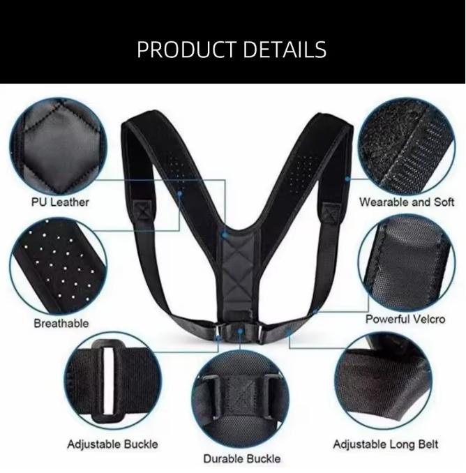 Adjustable back shoulder posture corrector belt clavicle spinal support home office sport upper back neck brace
