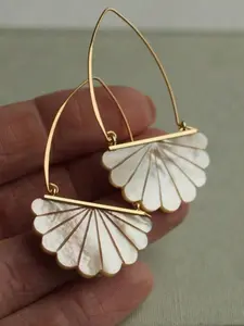 Vintage Bohemian Faux Pearl Earrings, Artistic Bridal Jewelry, Modern Bridesmaid Gift, Copper Material, All Seasons