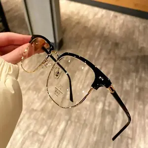 President Series  Blue Light Blocking Glasses for Eye Strain Relief – Computer Gaming Glasses for Women Men, Premium Acetate Gothic Square Frame Eyeglasses, Clear Lens UV Protection, Lightweight Designer Optical Frames for Screen Use outdoorfun