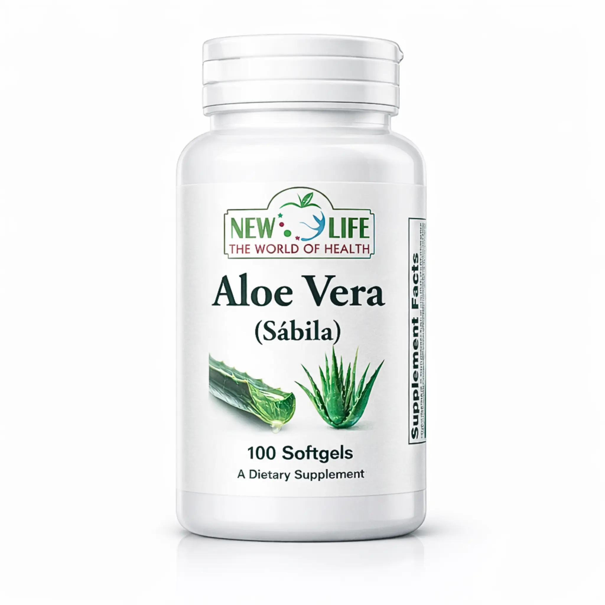 New Life Aloe Vera 100mg Organic Aloe Vera Leaf 100 Softgels Dietary Supplement for Digestive Well-being and Natural Detoxifying Properties