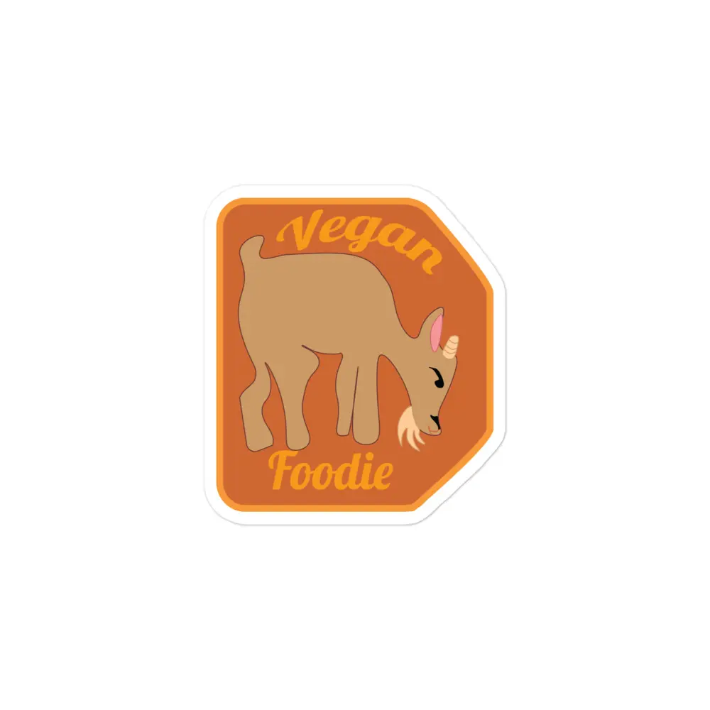 Vegan Foodie Goat Die-Cut Stickers | Bubble Free! Perfect for Cars, Laptops and Water Bottles!