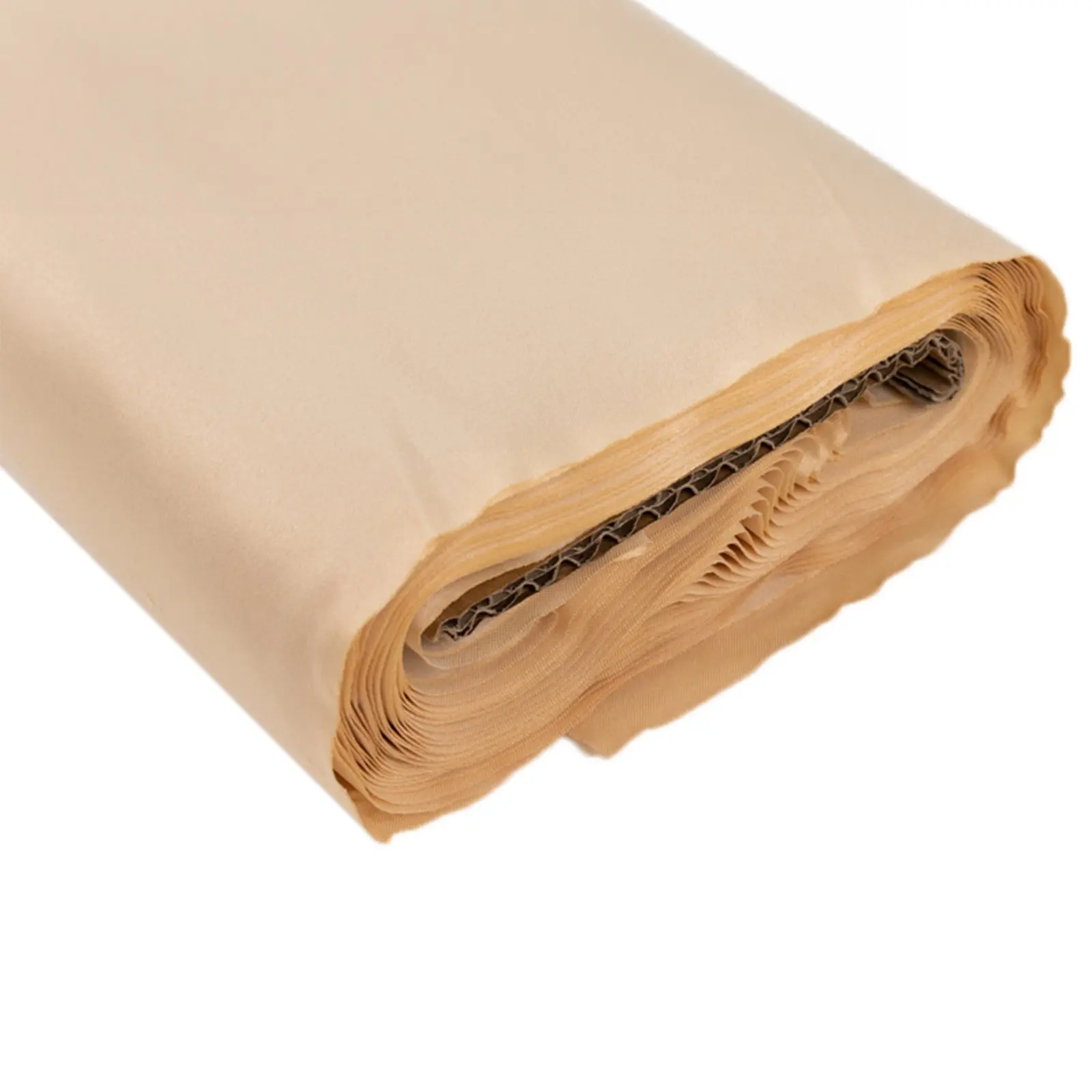 54"x10 Yards Beige Lamour Satin Home Textile Fabric Bolt, Heavy Matte Satin Fabric By The Yard