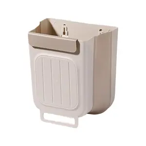 Wall Mounted Trash Can - Foldable Under Kitchen Counter Garbage Container, Cabinet Door-Mounted Bin, Space-Saving, Durable, Easy-to-Clean, Ideal for Kitchen, Bathroom, Office