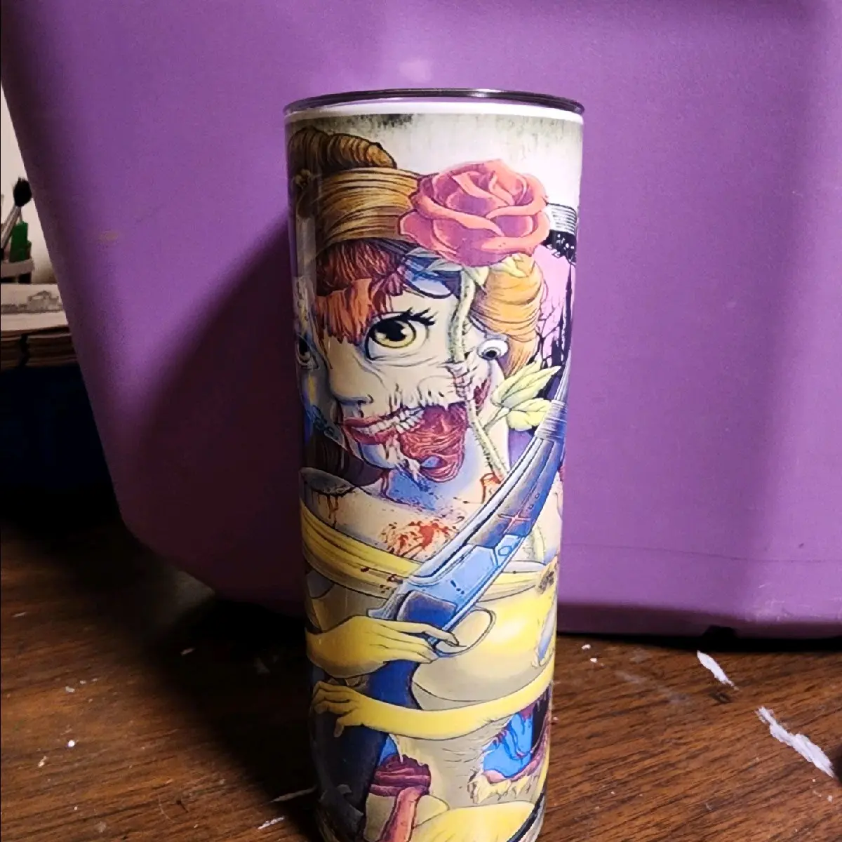 horror belle inspired tumbler