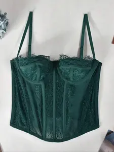 7-Bone Corset Bralette | Underbust Lace + Mesh Back | TikTok Waist Trainer