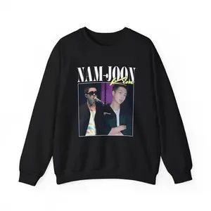 NAM-JOON Inspired Unisex Heavy Blend Crewneck Sweatshirt, Cozy Streetwear, BTS Merchandise, Gift for K-Pop Fans, Casual Style Comfort Cotton