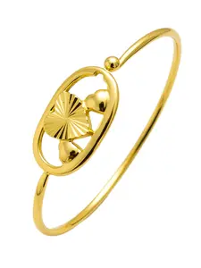 Fashion Romantic Southeast Asia Jewelry Love Shape Open Adjustable Statement Cuff Bracelet Wrist Gold Plated Bangle For Women Accessories wholesale