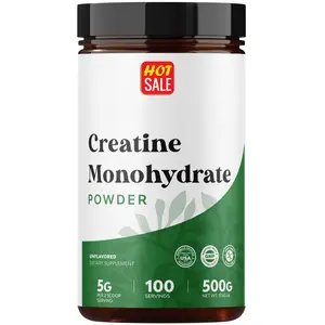Micronized Creatine Monohydrate Powder | 500g Pure Unflavored Creatine | Pre & Post Workout Muscle Growth & Recovery Support | Non-GMO Vegan Formula