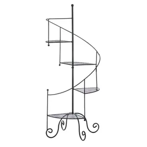 SPIRAL SHOWCASE PLANT STAND Organiser Standing Racks Room Decor Metal