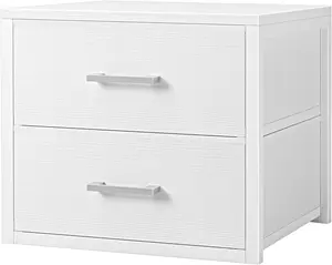 Stackable Storage Drawers Closet Organizers and Storage Fabric White 2 Drawer Dresser for Bedroom Modern
