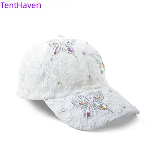 2026 Heavy Industry Hot-Drilled Duck Tongue Hat for Women, Korean-Style Hollow Lace Design, Cool Stylish Sports & Outdoor Baseball Hat, Hats For Women