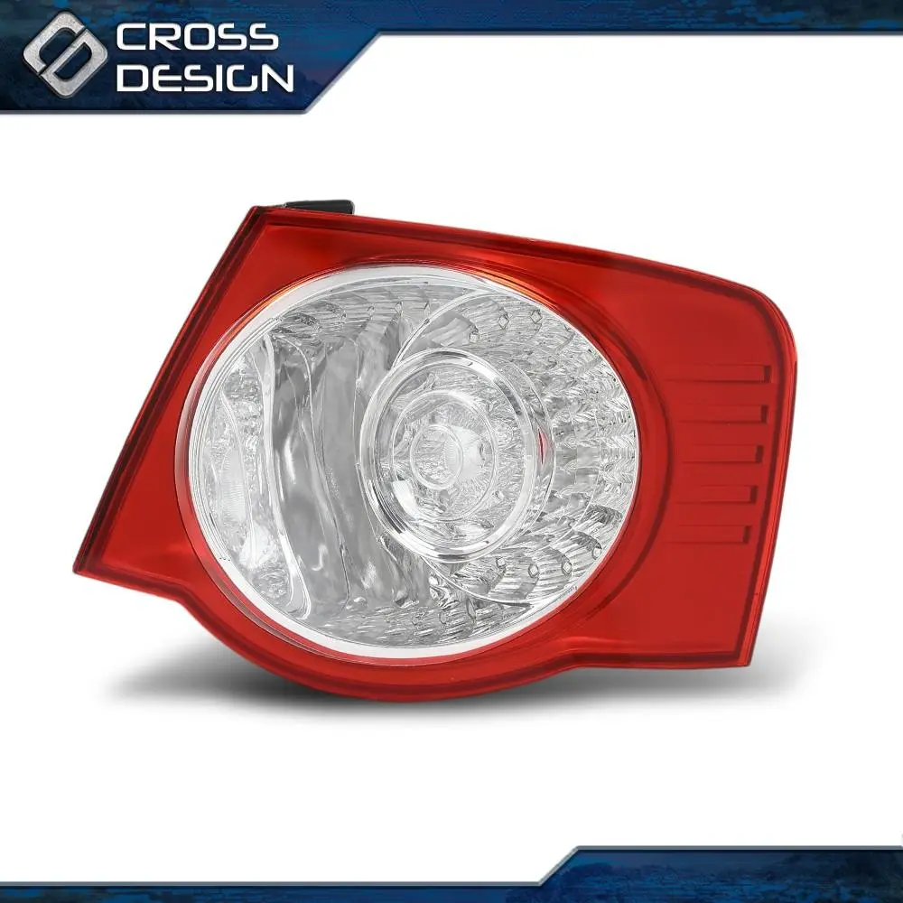 CROSSDESIGN Tail Light Fit For VW Jetta 5 MK5 Sedan 2006-2011 LED Rear Lamp Right Outer