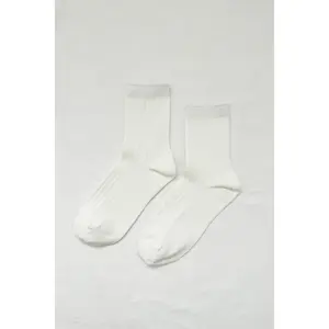 Her Socks in Classic White