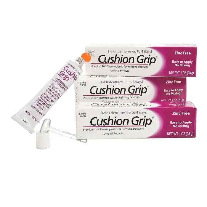 Cushion Grip Thermoplastic Denture Adhesive, 1 oz (Pack of 3)