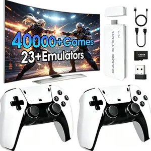 New Upgraded 1.0 Mass Games Retro Game Console with Built-in Games  Emulators Wireless Controllers Output & 128GB SD Card Great for Kids & Adults - Portable Gaming System