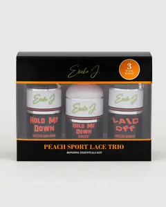 Ericka J Products, Peach Sport Lace Trio Kit, Skin Guard + Strong Hold Wig Adhesive + Gentle Adhesive Remover Set , Waterproof Sweat Resistant Lace System with Free Spatula, 3 Piece Kit, 2.1 fl oz / 60 g Each